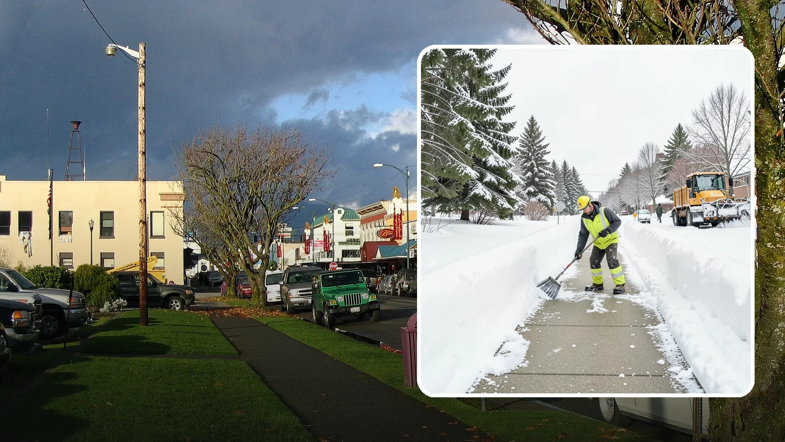 Trail Snow Removal in Arlington, Snohomish County, WA - Clearing of paved and soft-surface trails on campuses, parks, and HOAs so pedestrians keep a safe route in the snow.