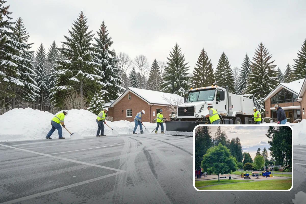 Trail Snow Removal in Bonney Lake, Pierce County, WA - Restores safe pedestrian routes through shaded greenbelts