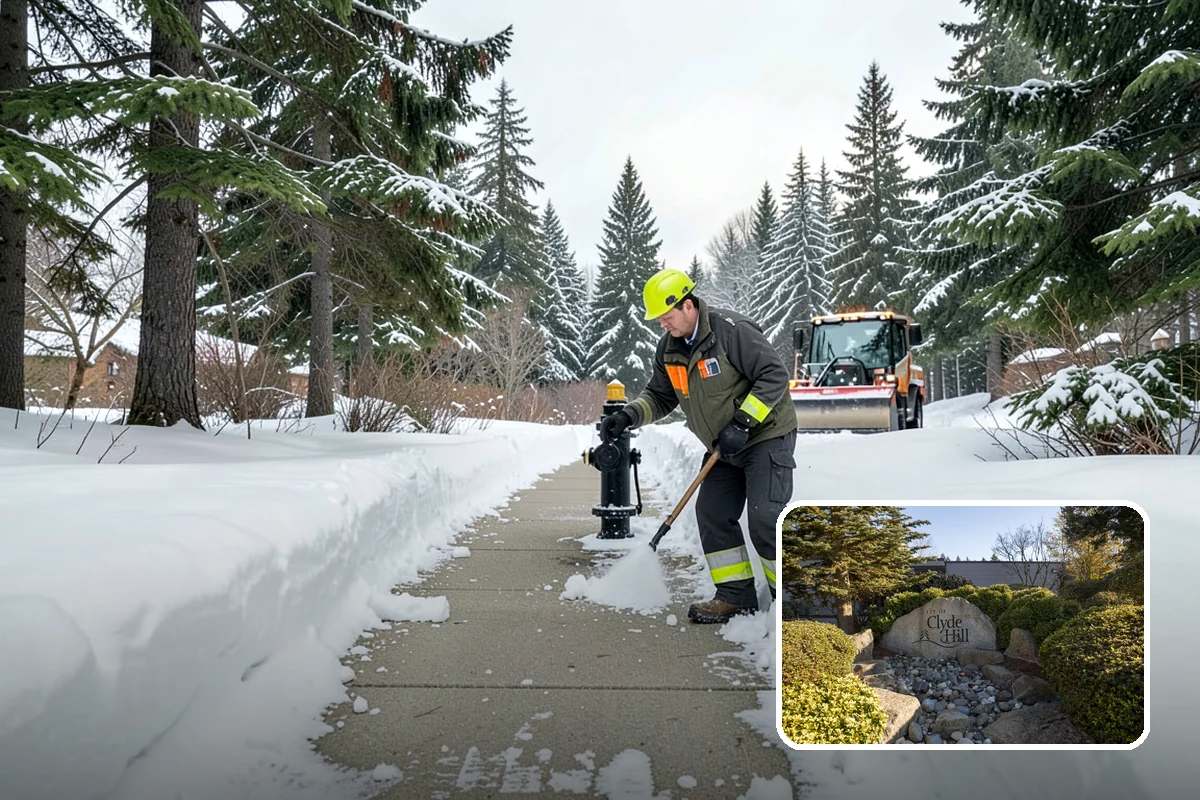 Trail Snow Removal in Clyde Hill, King County, WA - Restores safe pedestrian routes through shaded greenbelts