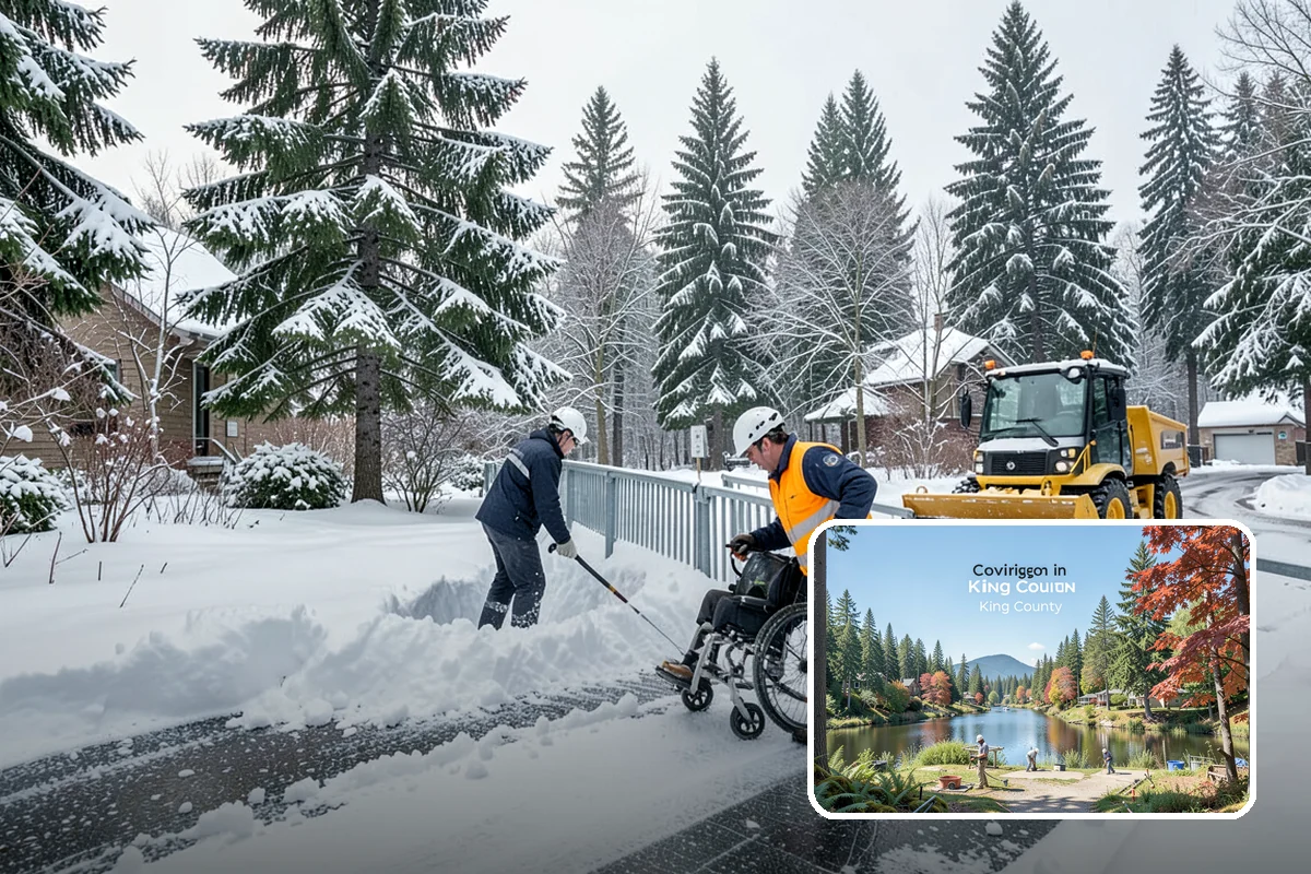 Trail Snow Removal in Covington, King County, WA - Restores safe pedestrian routes through shaded greenbelts