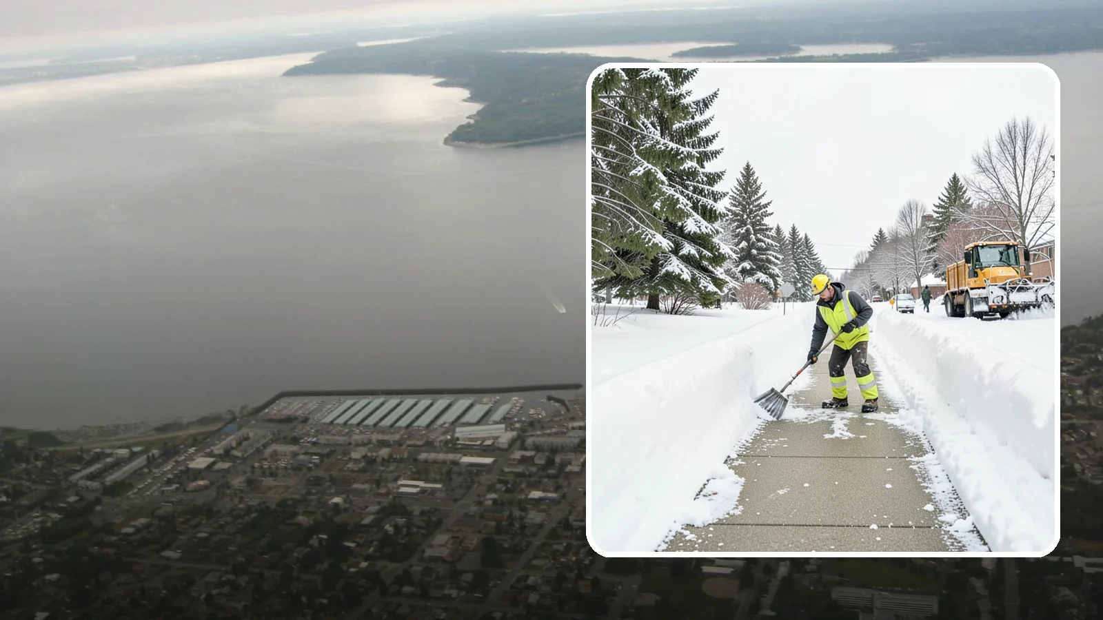 Trail Snow Removal in Des Moines, King County, WA - Clearing of paved and soft-surface trails on campuses, parks, and HOAs so pedestrians keep a safe route in the snow.