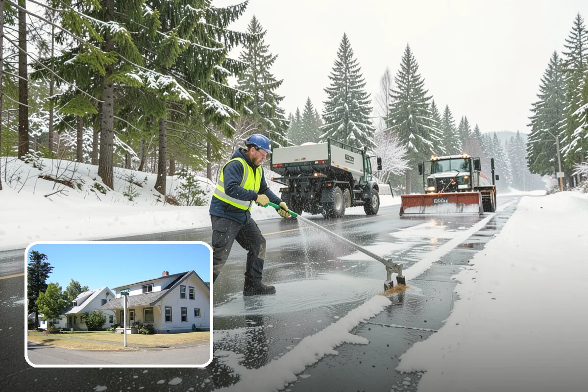 Trail Snow Removal in DuPont, Pierce County, WA - Restores safe pedestrian routes through shaded greenbelts