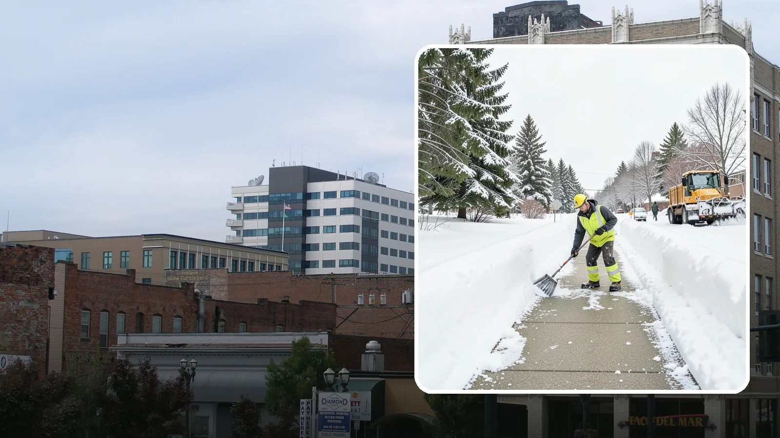 Trail Snow Removal in Everett, Snohomish County, WA - Clearing of paved and soft-surface trails on campuses, parks, and HOAs so pedestrians keep a safe route in the snow.