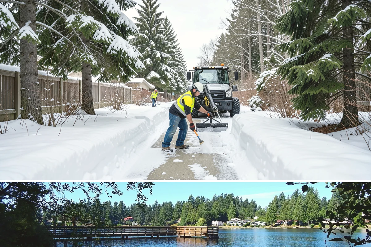 Trail Snow Removal in Federal Way, King County, WA - Schedule trail clearing for the duration of any lowland snow event, most often between December and February.