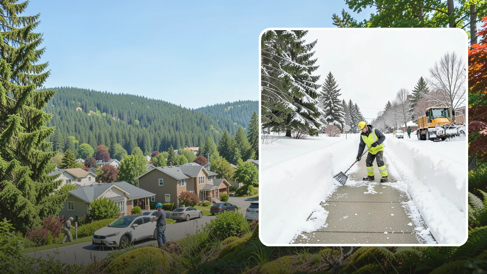 Trail Snow Removal in Index, Snohomish County, WA - Clearing of paved and soft-surface trails on campuses, parks, and HOAs so pedestrians keep a safe route in the snow.