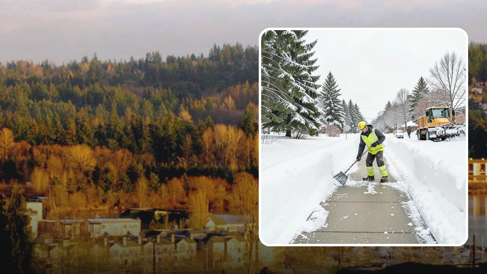 Trail Snow Removal in Kenmore, King County, WA - Clearing of paved and soft-surface trails on campuses, parks, and HOAs so pedestrians keep a safe route in the snow.