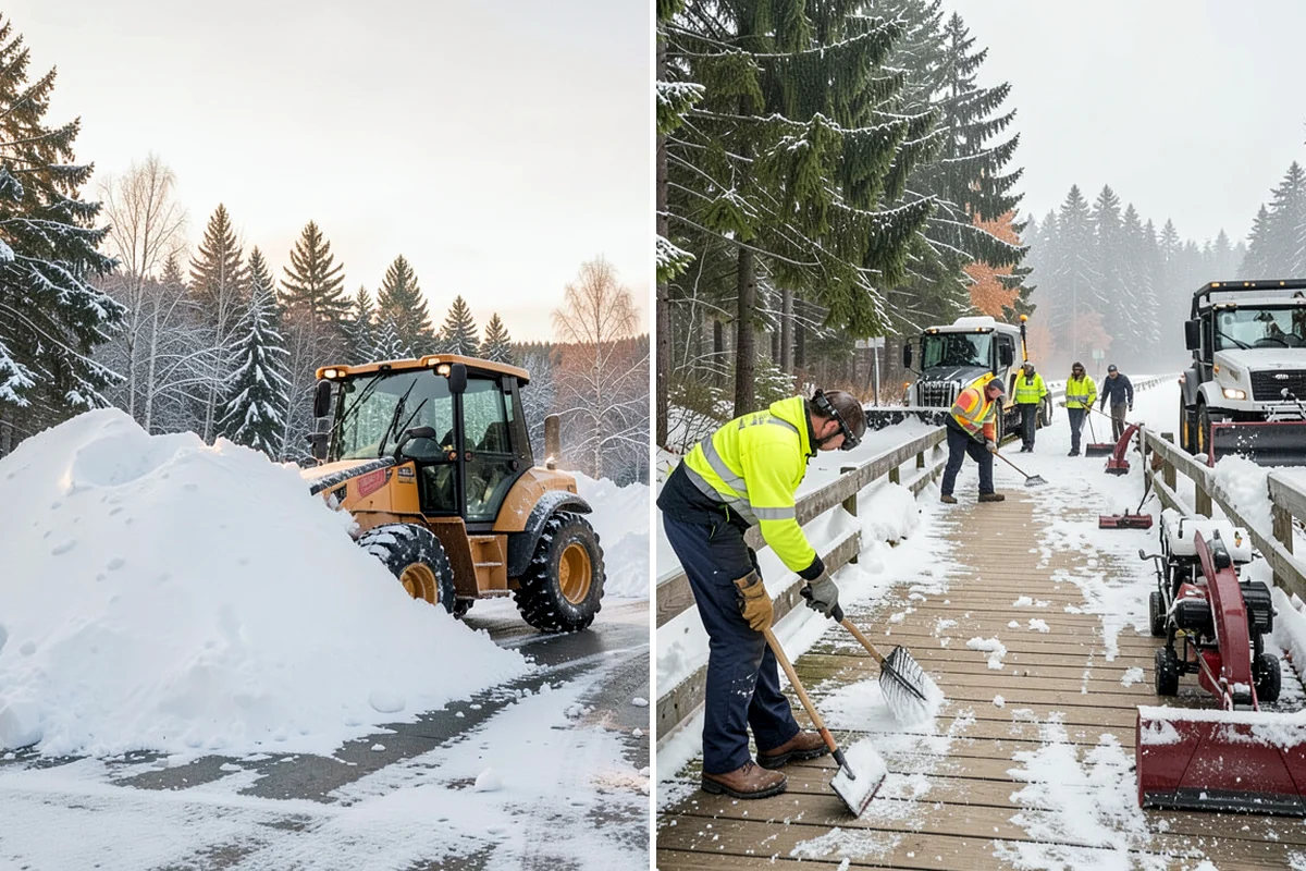 Trail Snow Removal in Kenmore, King County, WA - Clear the trail with path-width equipment or hand crews