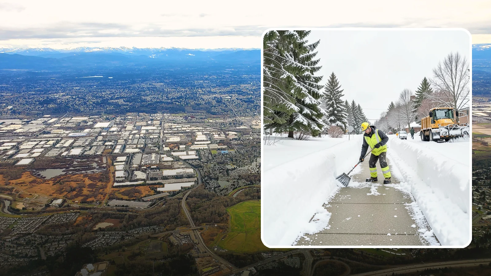 Trail Snow Removal in Kent, King County, WA - Clearing of paved and soft-surface trails on campuses, parks, and HOAs so pedestrians keep a safe route in the snow.