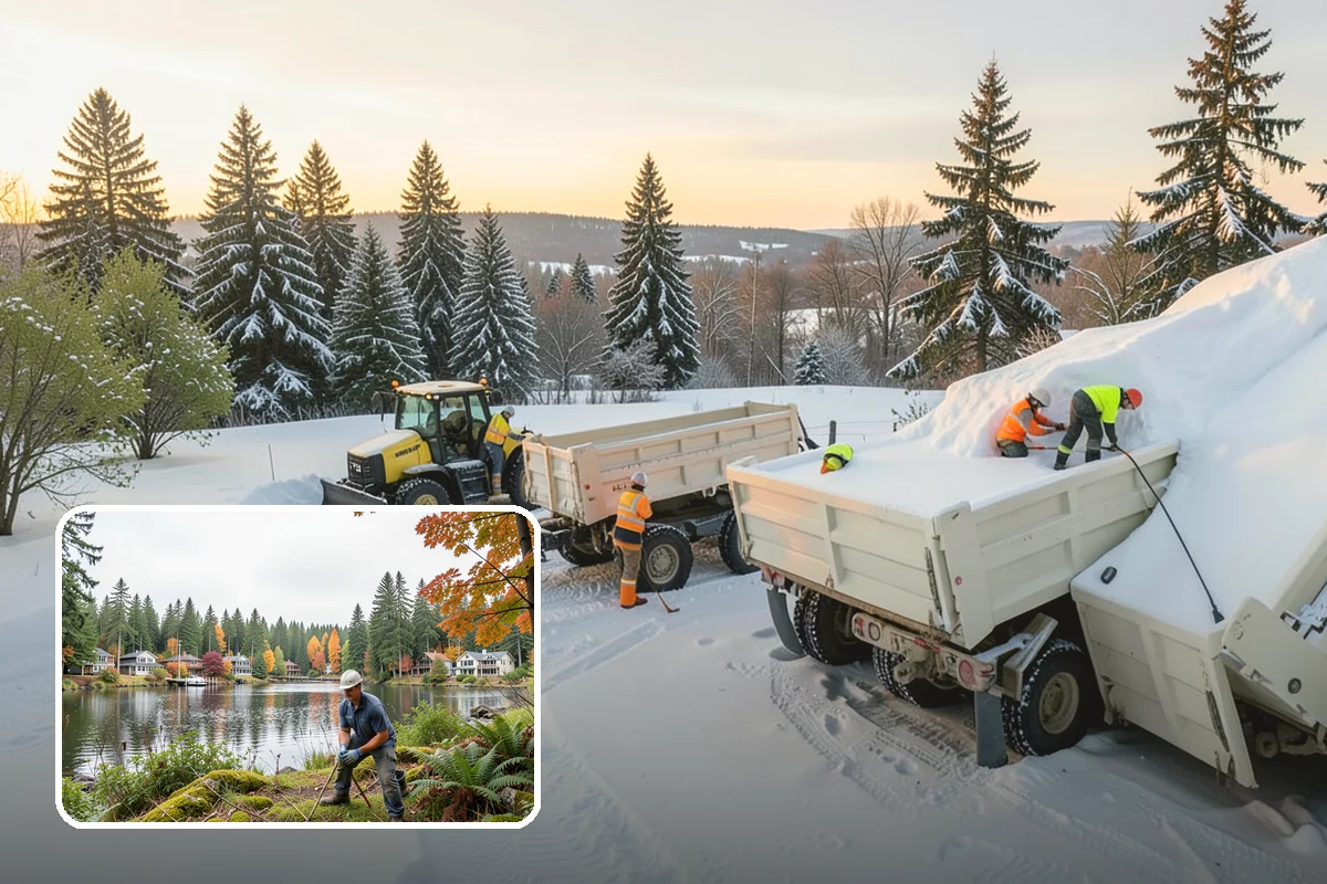 Trail Snow Removal in La Conner, Skagit County, WA - Restores safe pedestrian routes through shaded greenbelts