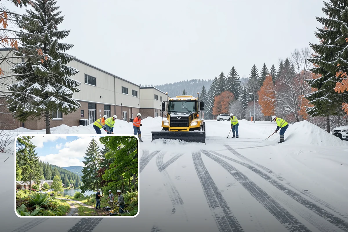 Trail Snow Removal in Lake Forest Park, King County, WA - Restores safe pedestrian routes through shaded greenbelts