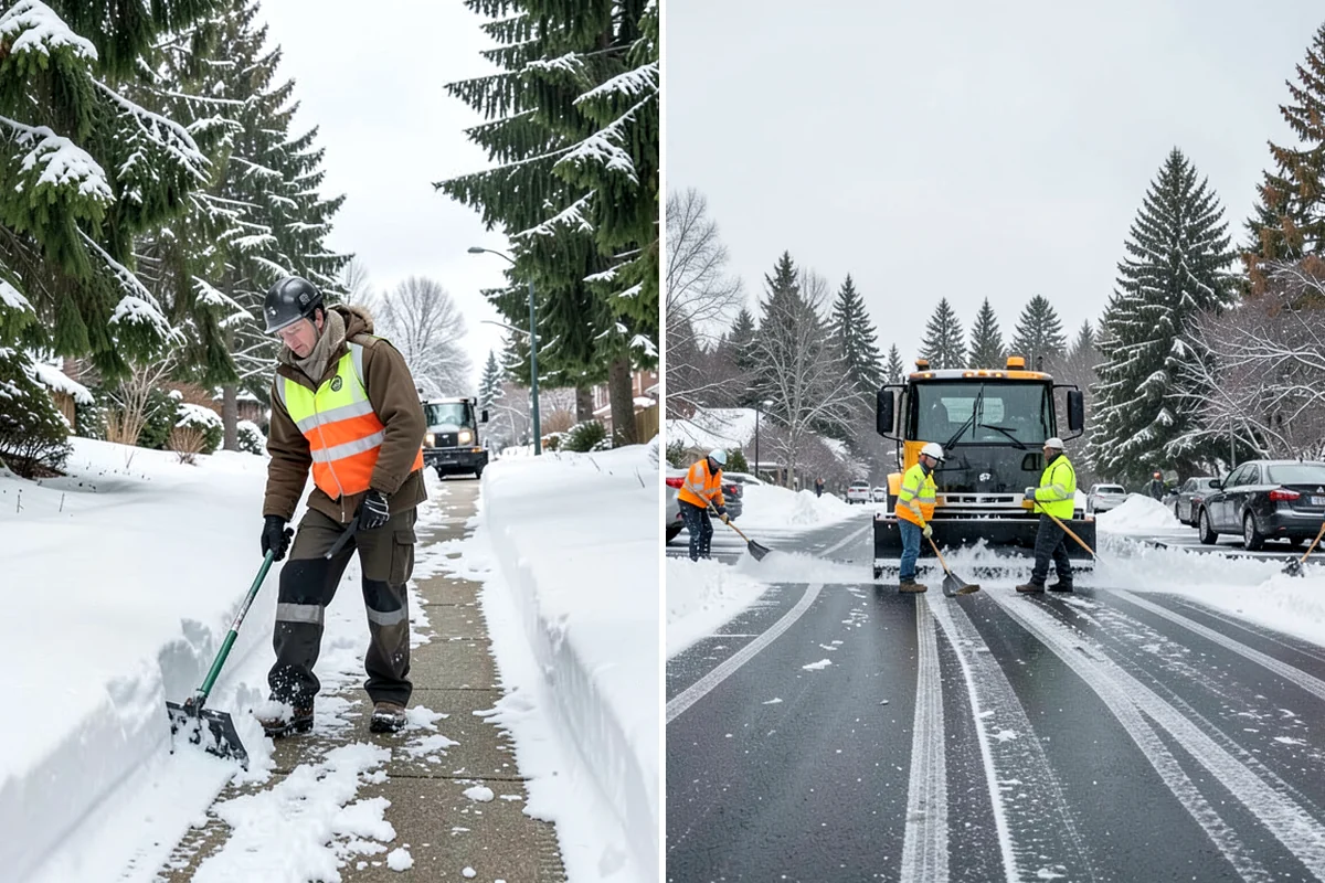 Trail Snow Removal in Lake Forest Park, King County, WA - Clear the trail with path-width equipment or hand crews