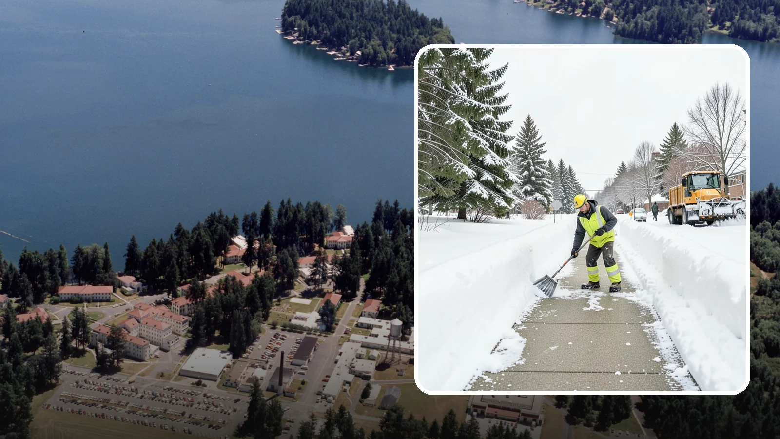 Trail Snow Removal in Lakewood, Pierce County, WA - Clearing of paved and soft-surface trails on campuses, parks, and HOAs so pedestrians keep a safe route in the snow.