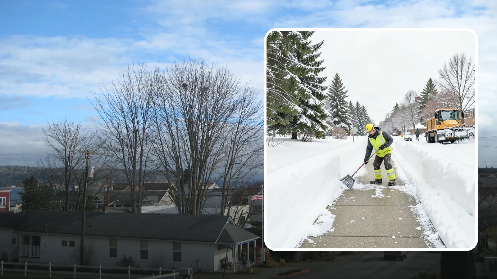 Trail Snow Removal in Langley, Island County, WA - Clearing of paved and soft-surface trails on campuses, parks, and HOAs so pedestrians keep a safe route in the snow.