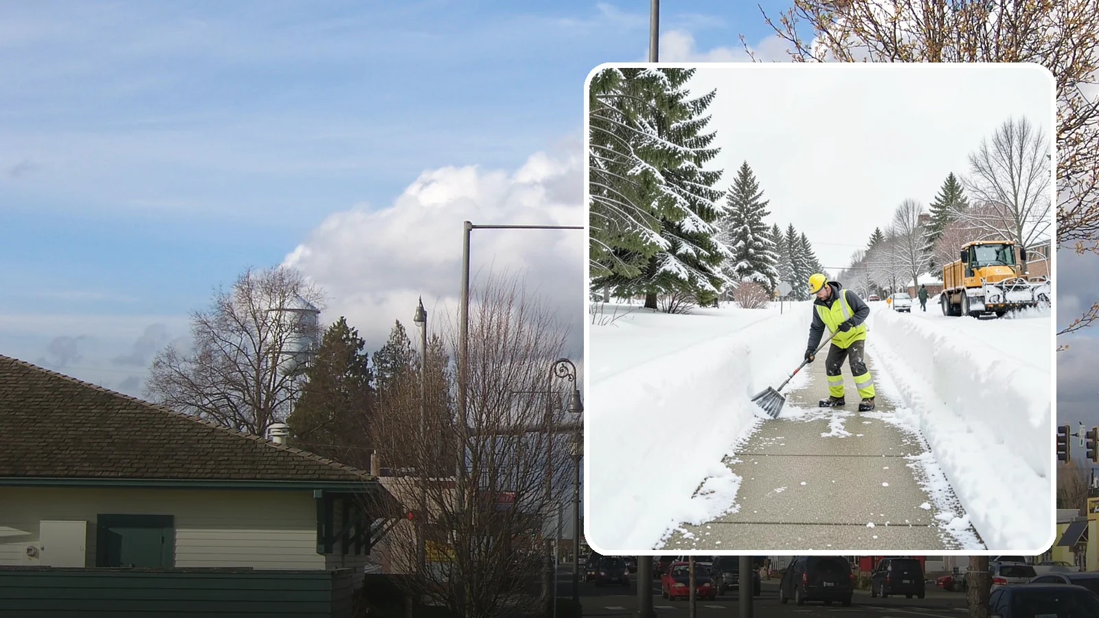 Trail Snow Removal in Marysville, Snohomish County, WA - Clearing of paved and soft-surface trails on campuses, parks, and HOAs so pedestrians keep a safe route in the snow.