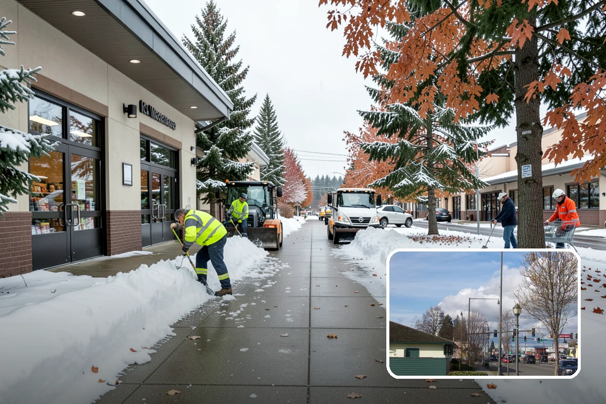 Trail Snow Removal in Marysville, Snohomish County, WA - Restores safe pedestrian routes through shaded greenbelts