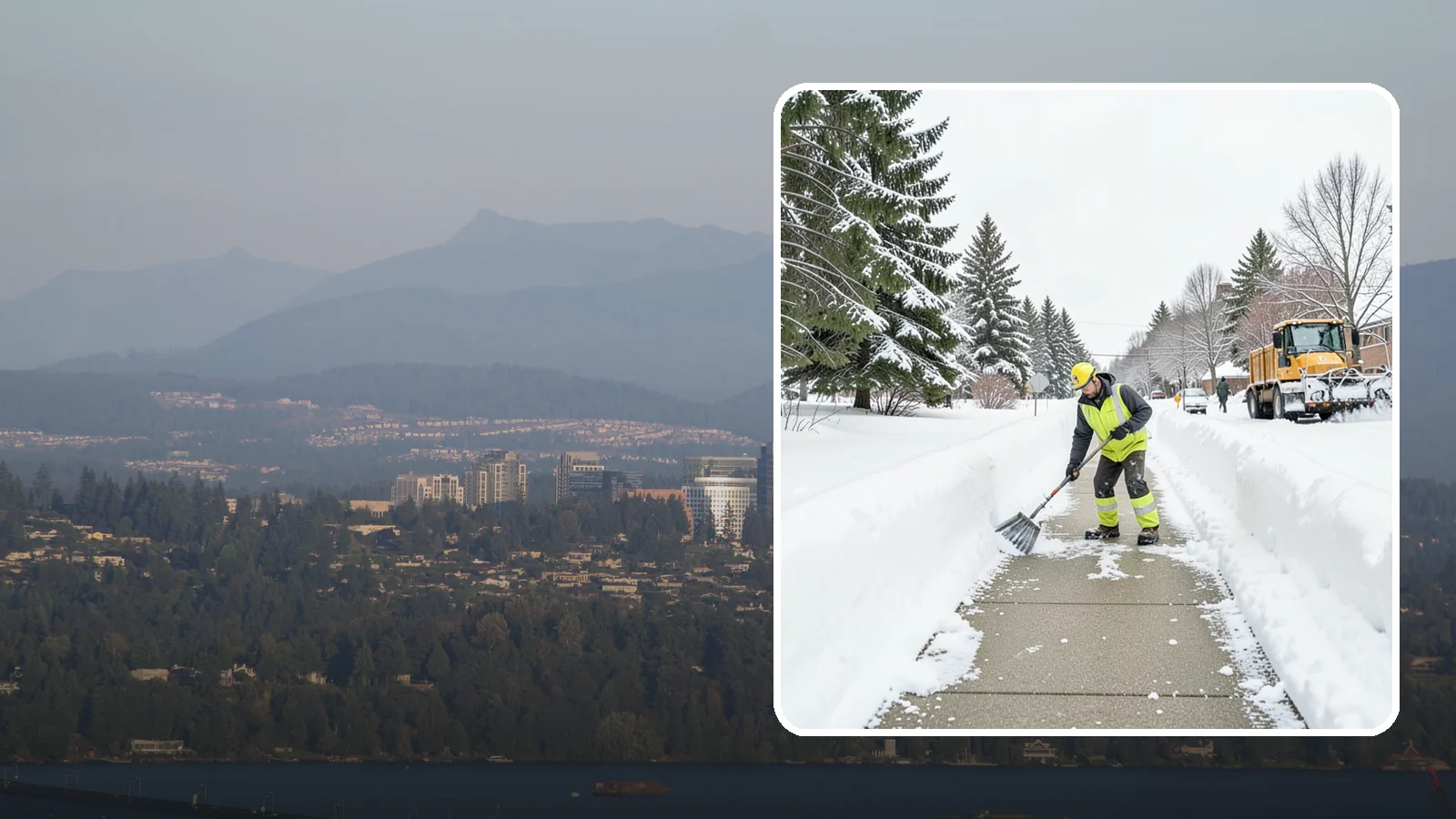 Trail Snow Removal in Medina, King County, WA - Clearing of paved and soft-surface trails on campuses, parks, and HOAs so pedestrians keep a safe route in the snow.