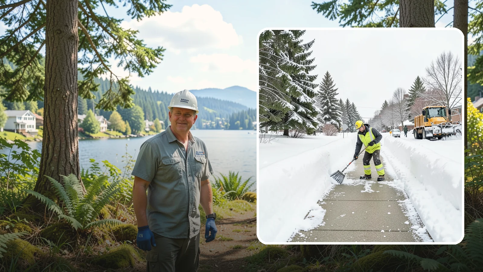 Trail Snow Removal in Milton, King County, WA - Clearing of paved and soft-surface trails on campuses, parks, and HOAs so pedestrians keep a safe route in the snow.