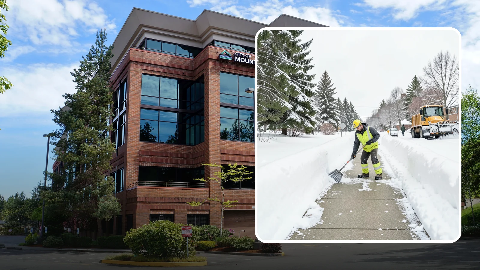 Trail Snow Removal in Mountlake Terrace, Snohomish County, WA - Clearing of paved and soft-surface trails on campuses, parks, and HOAs so pedestrians keep a safe route in the snow.