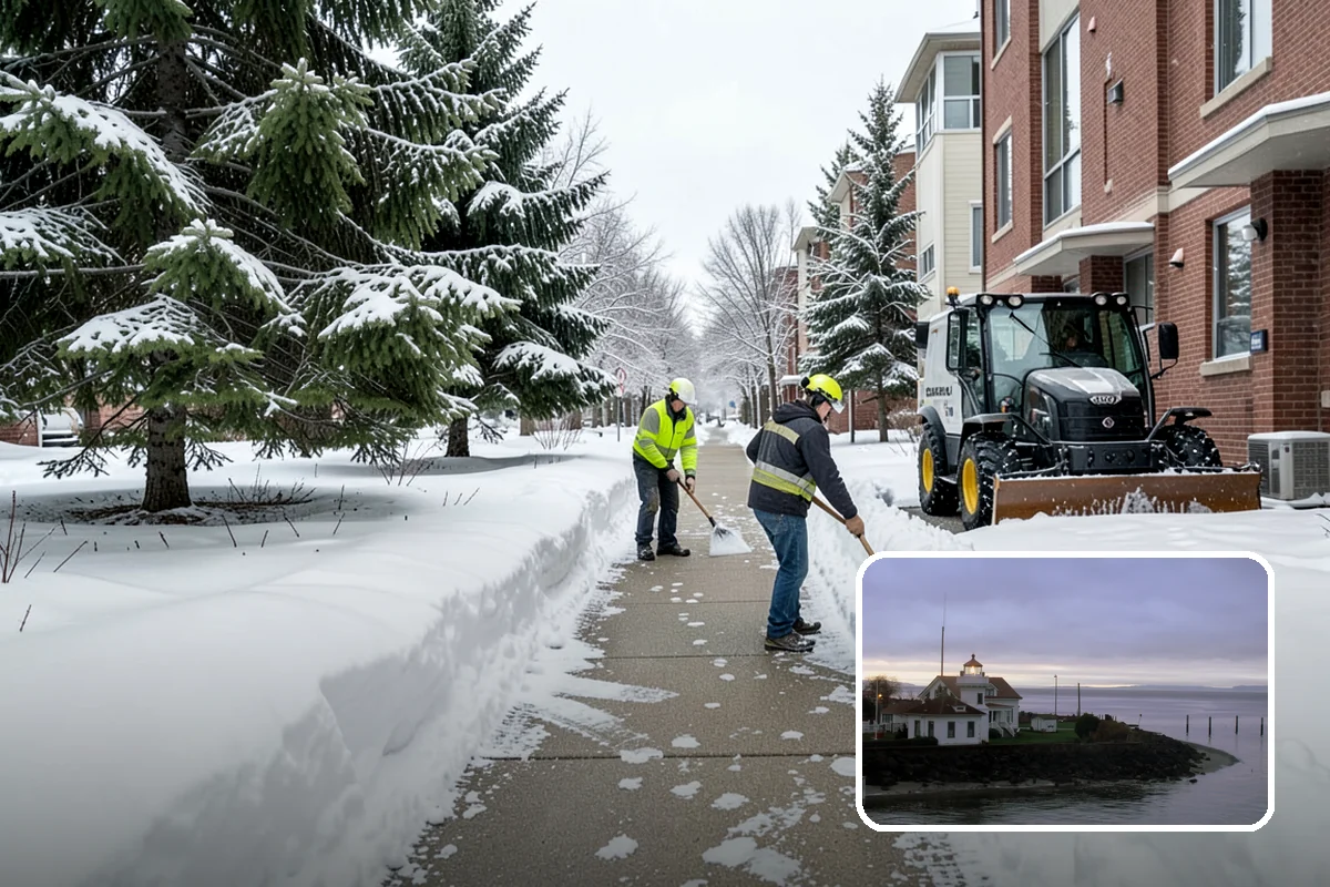 Trail Snow Removal in Mukilteo, Snohomish County, WA - Restores safe pedestrian routes through shaded greenbelts