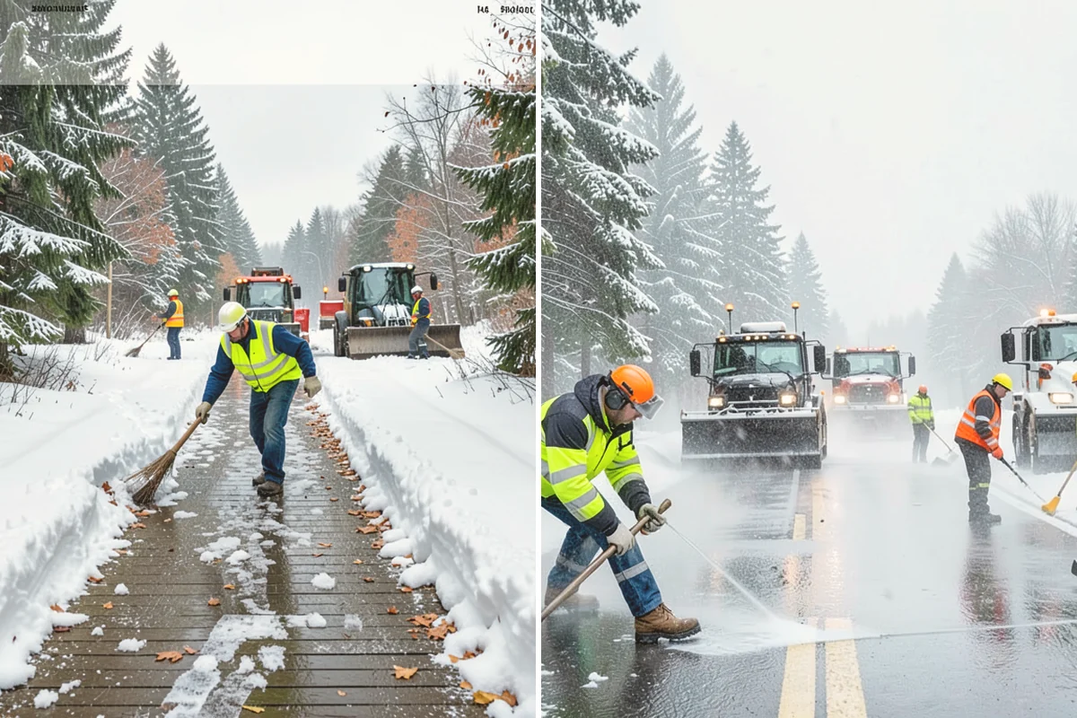 Trail Snow Removal in Newcastle, King County, WA - Clear the trail with path-width equipment or hand crews