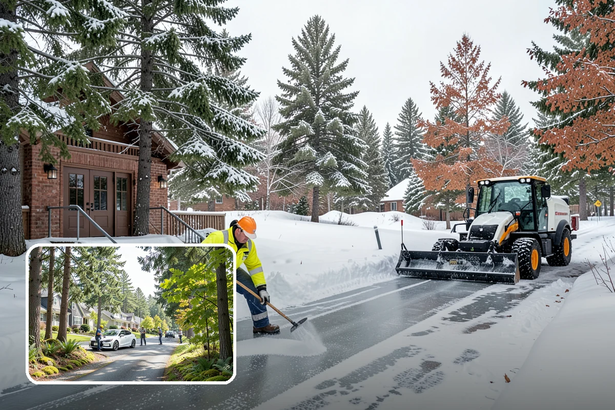Trail Snow Removal in Normandy Park, King County, WA - Restores safe pedestrian routes through shaded greenbelts