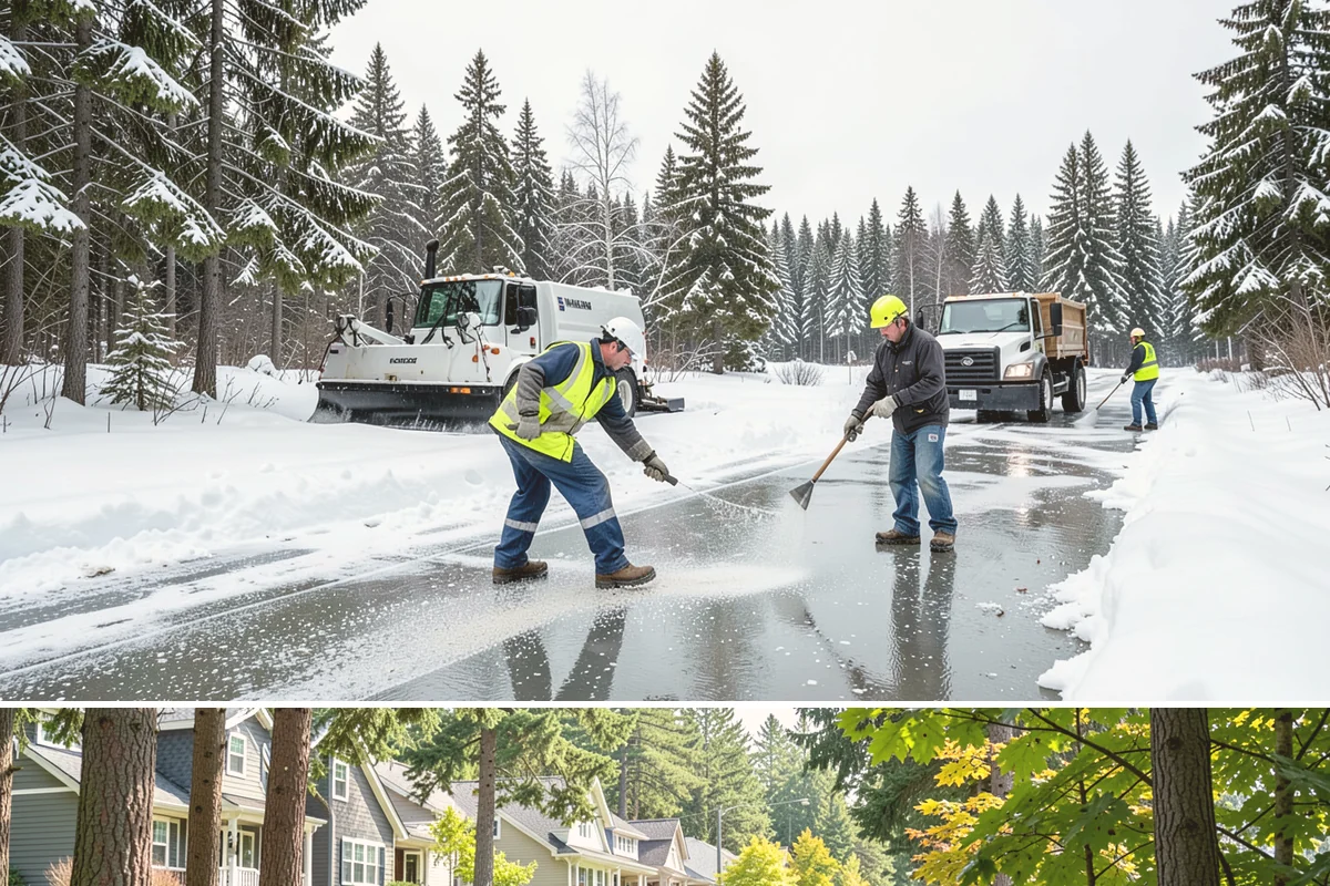 Trail Snow Removal in Normandy Park, King County, WA - Schedule trail clearing for the duration of any lowland snow event, most often between December and February.