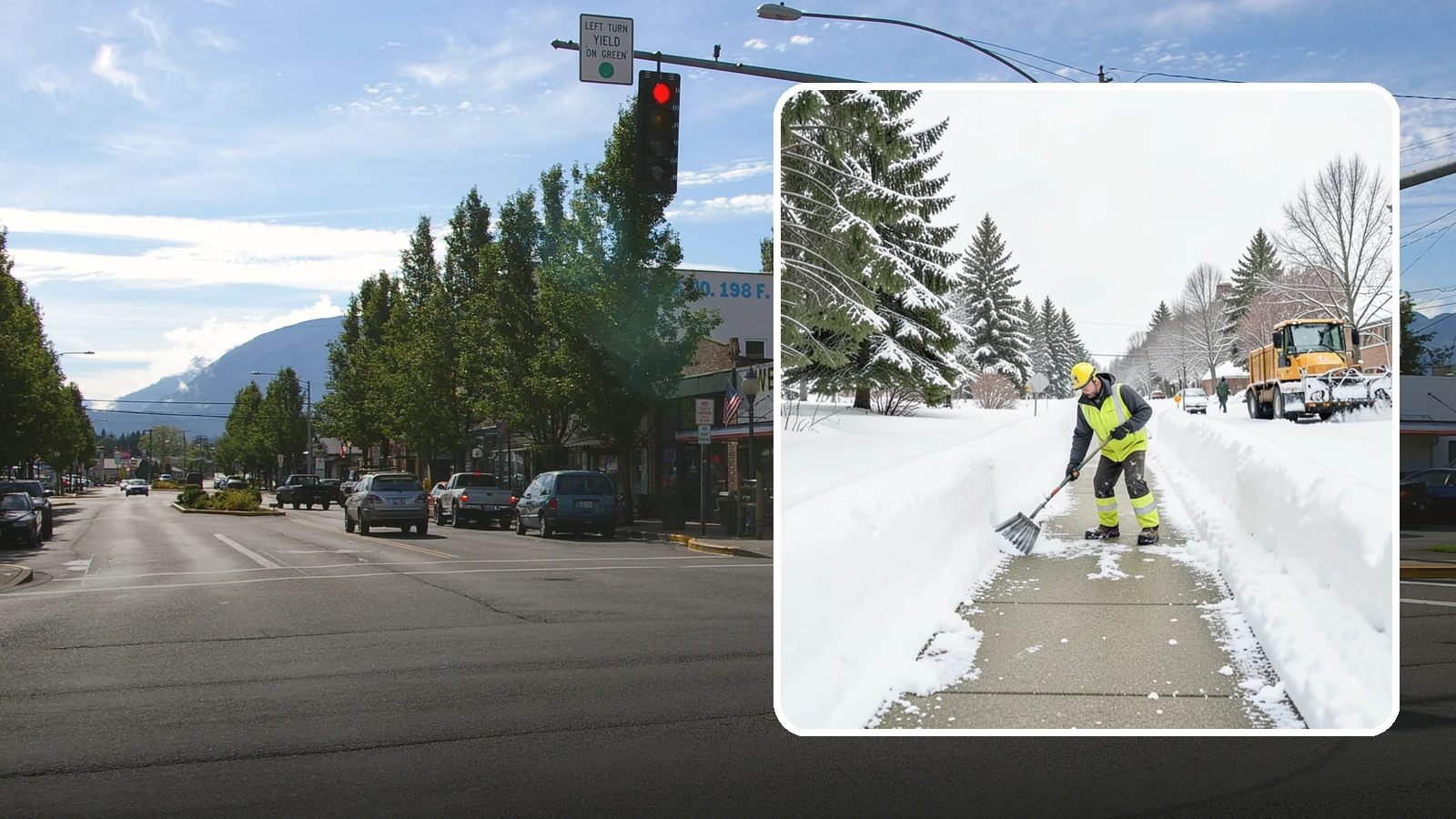 Trail Snow Removal in North Bend, King County, WA - Clearing of paved and soft-surface trails on campuses, parks, and HOAs so pedestrians keep a safe route in the snow.