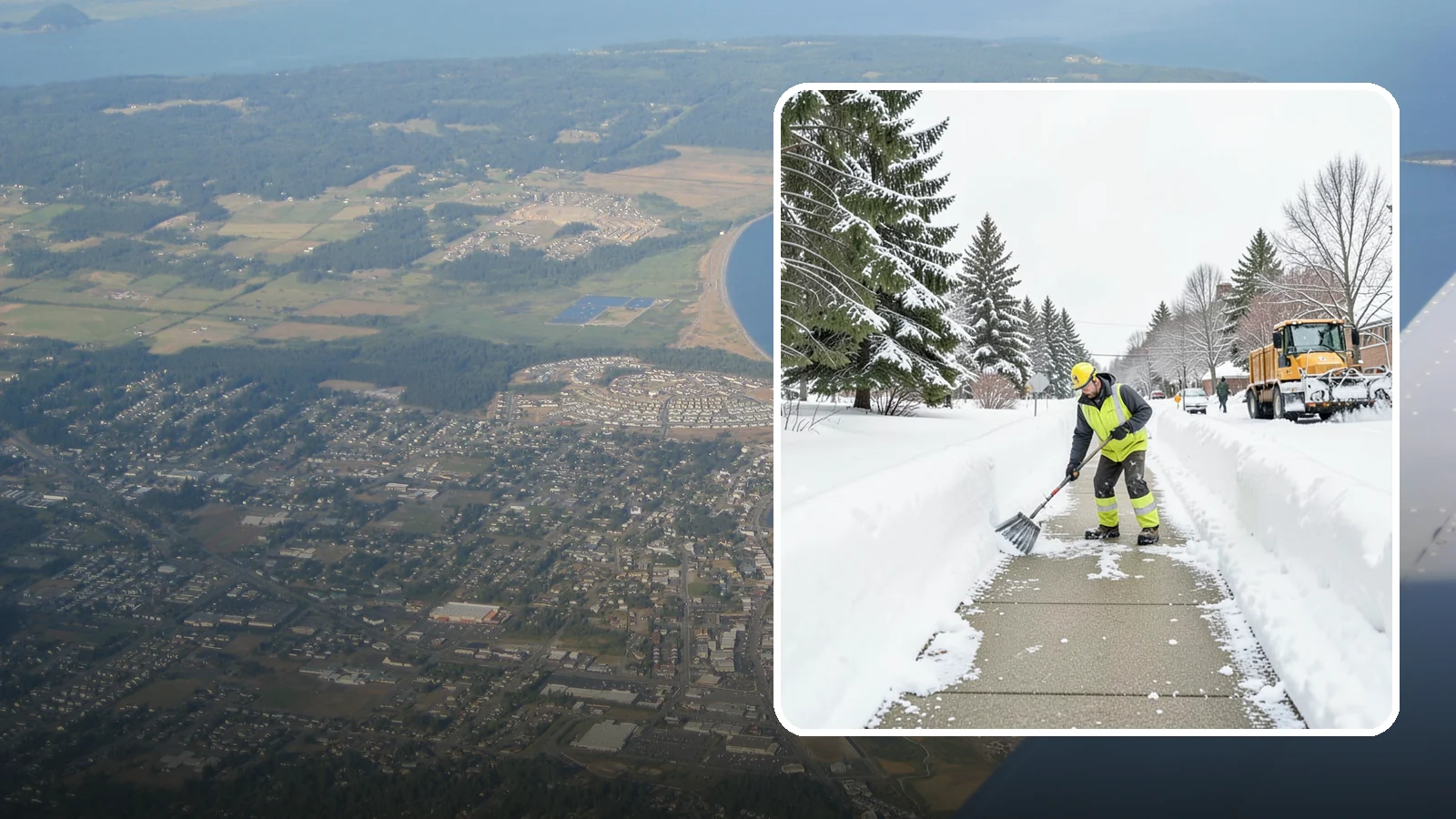 Trail Snow Removal in Oak Harbor, Island County, WA - Clearing of paved and soft-surface trails on campuses, parks, and HOAs so pedestrians keep a safe route in the snow.
