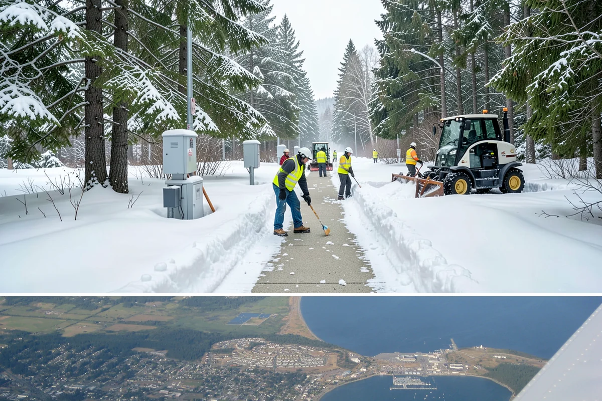 Trail Snow Removal in Oak Harbor, Island County, WA - Schedule trail clearing for the duration of any lowland snow event, most often between December and February.