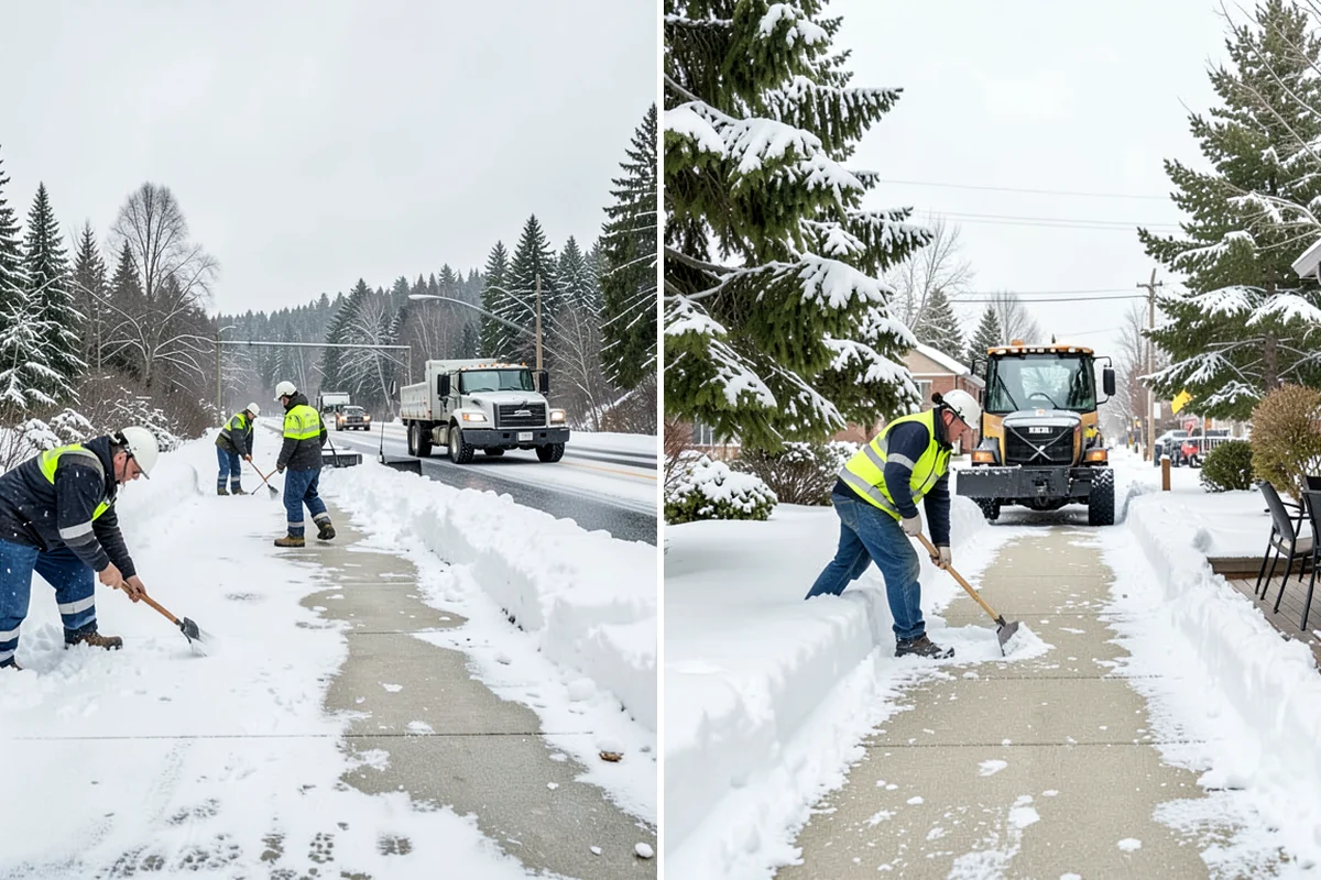 Trail Snow Removal in Pacific, King County, WA - Clear the trail with path-width equipment or hand crews
