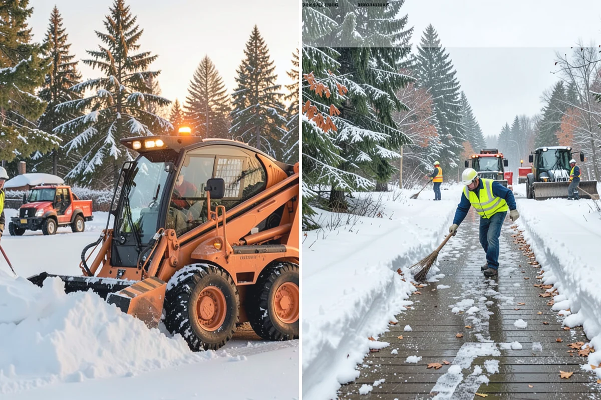 Trail Snow Removal in Redmond, King County, WA - Clear the trail with path-width equipment or hand crews