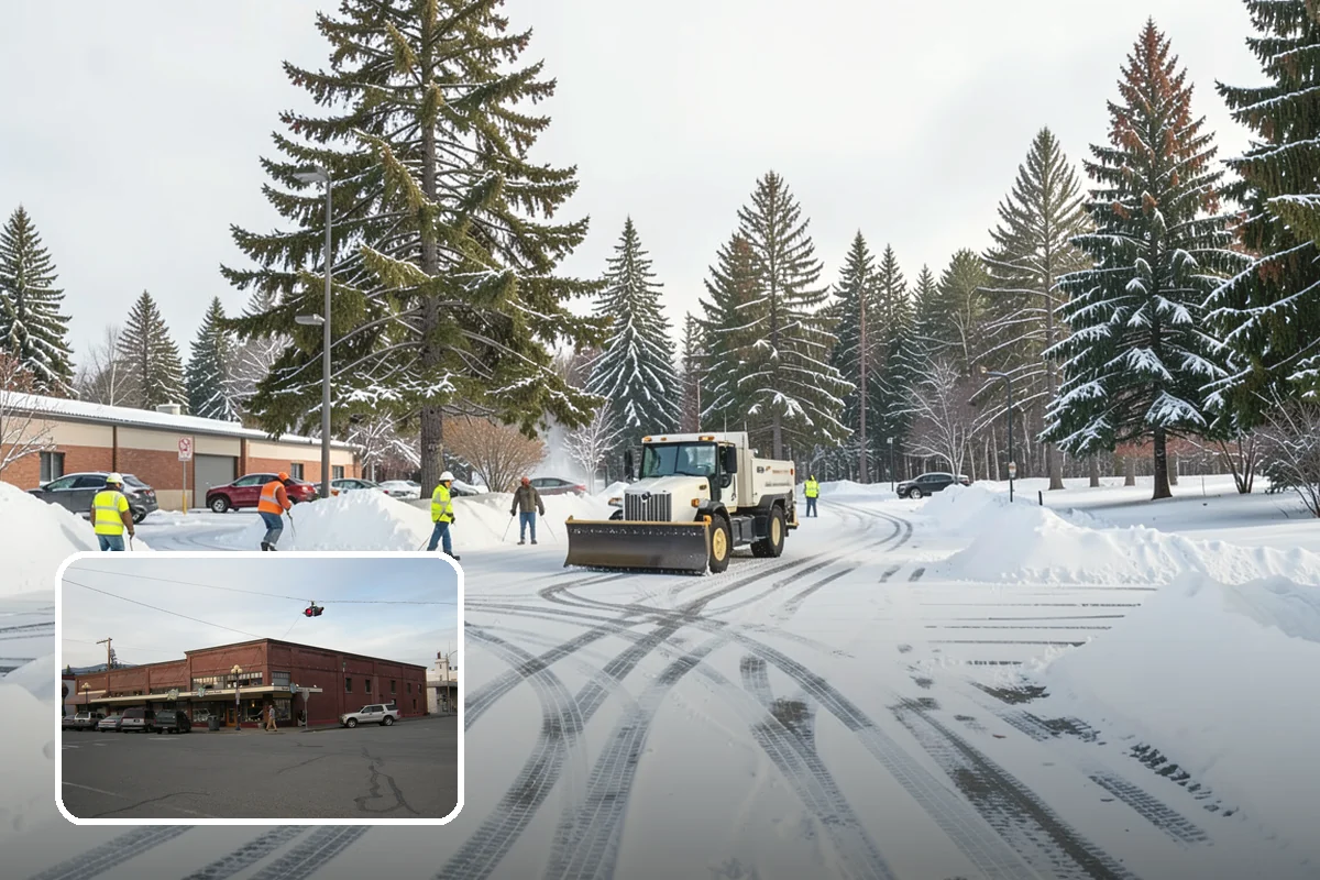 Trail Snow Removal in Sedro-Woolley, Skagit County, WA - Restores safe pedestrian routes through shaded greenbelts