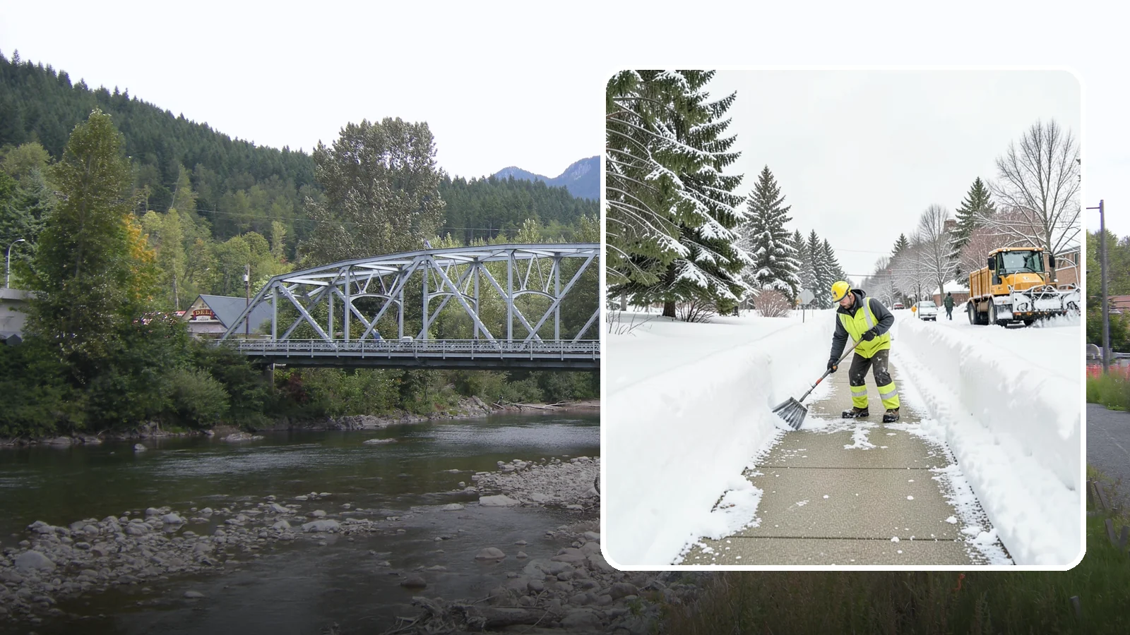 Trail Snow Removal in Skykomish, King County, WA - Clearing of paved and soft-surface trails on campuses, parks, and HOAs so pedestrians keep a safe route in the snow.
