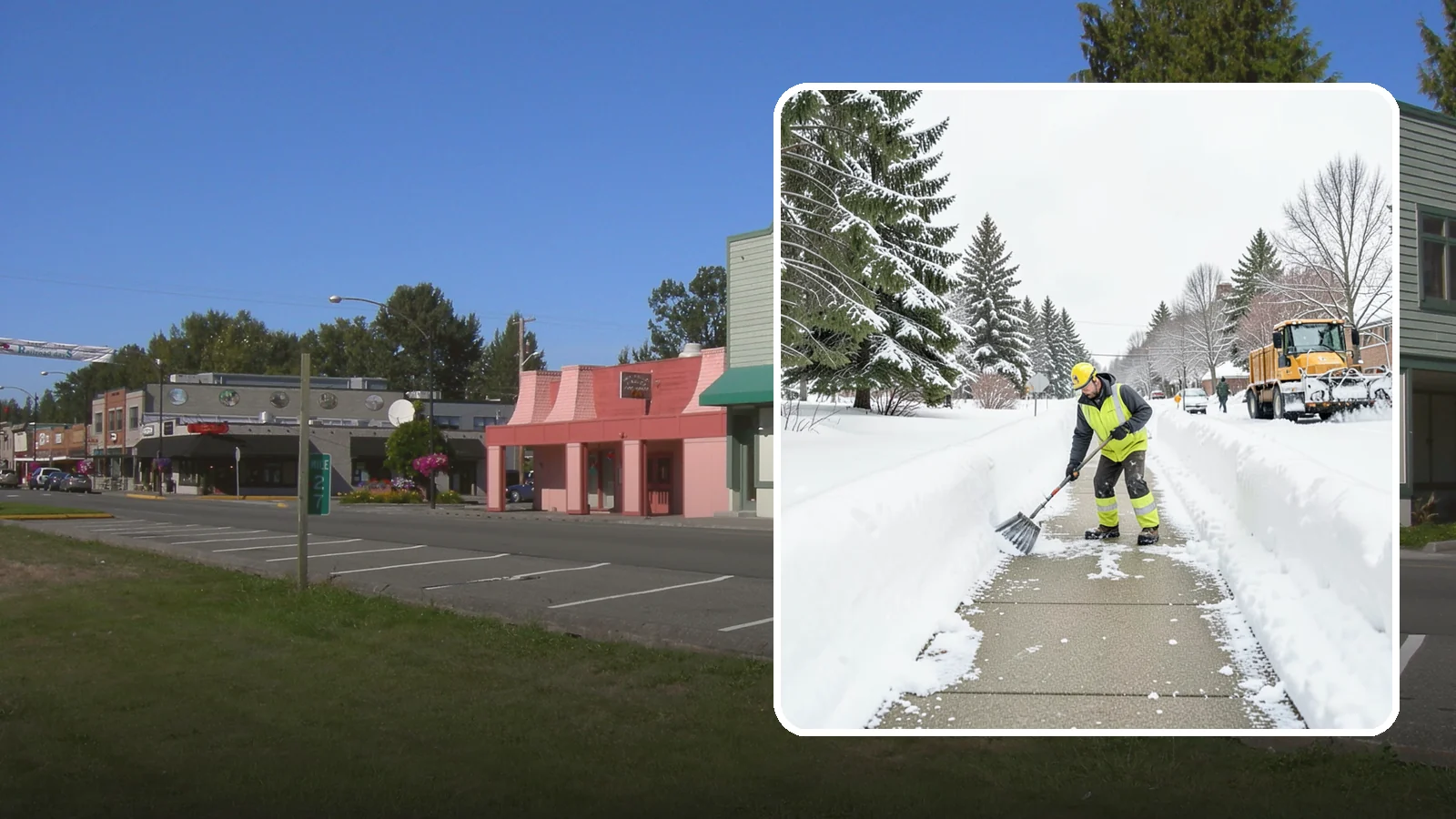 Trail Snow Removal in Snoqualmie, King County, WA - Clearing of paved and soft-surface trails on campuses, parks, and HOAs so pedestrians keep a safe route in the snow.