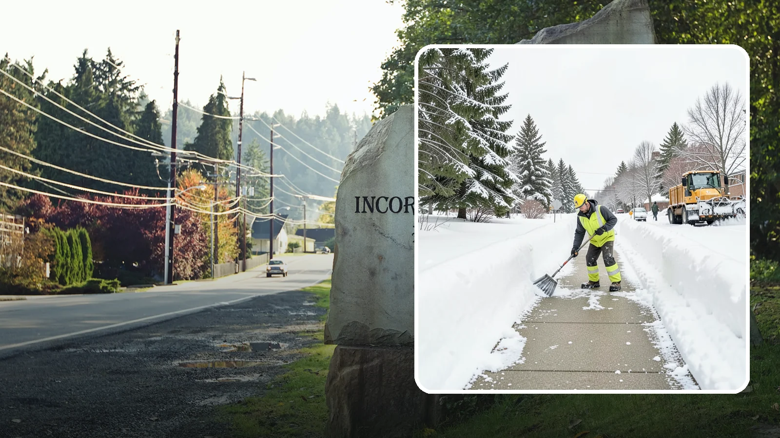 Trail Snow Removal in Wilkeson, Pierce County, WA - Clearing of paved and soft-surface trails on campuses, parks, and HOAs so pedestrians keep a safe route in the snow.