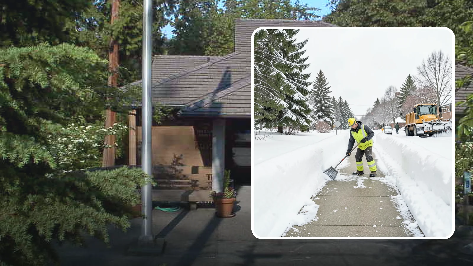 Trail Snow Removal in Yarrow Point, King County, WA - Clearing of paved and soft-surface trails on campuses, parks, and HOAs so pedestrians keep a safe route in the snow.
