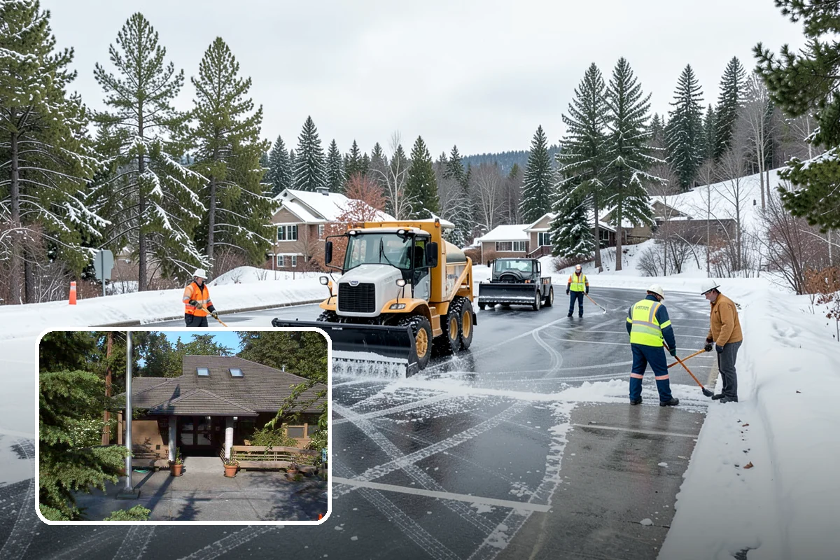 Trail Snow Removal in Yarrow Point, King County, WA - Restores safe pedestrian routes through shaded greenbelts