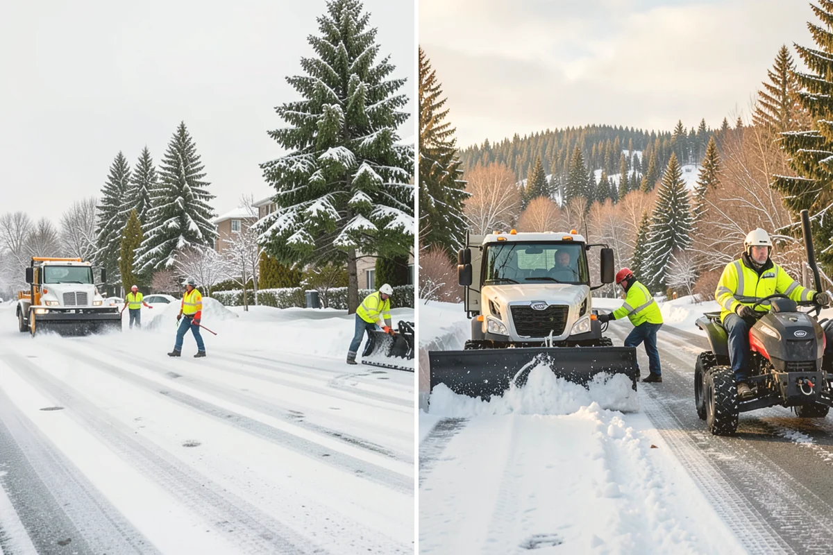 Transit Center Snow Removal in Algona, King County, WA - Map bus bays, boarding islands, and rider walkways