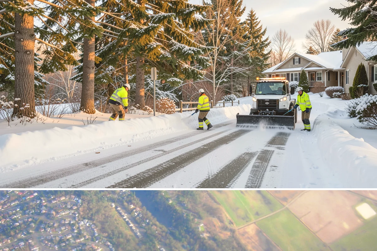 Transit Center Snow Removal in Algona, King County, WA - Transit demand peaks December through February around morning-rush freeze conditions.