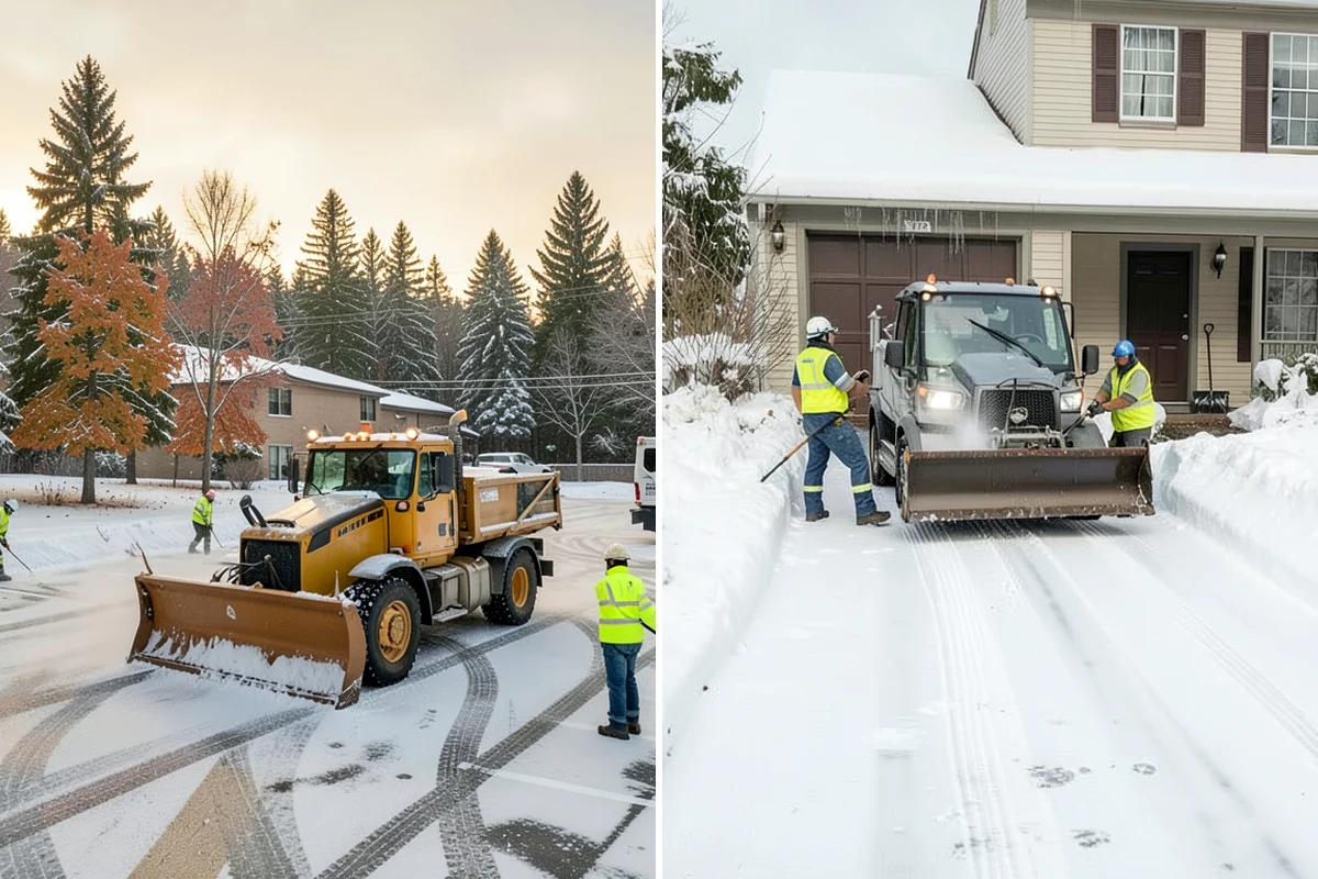 Transit Center Snow Removal in Arlington, Snohomish County, WA - Map bus bays, boarding islands, and rider walkways