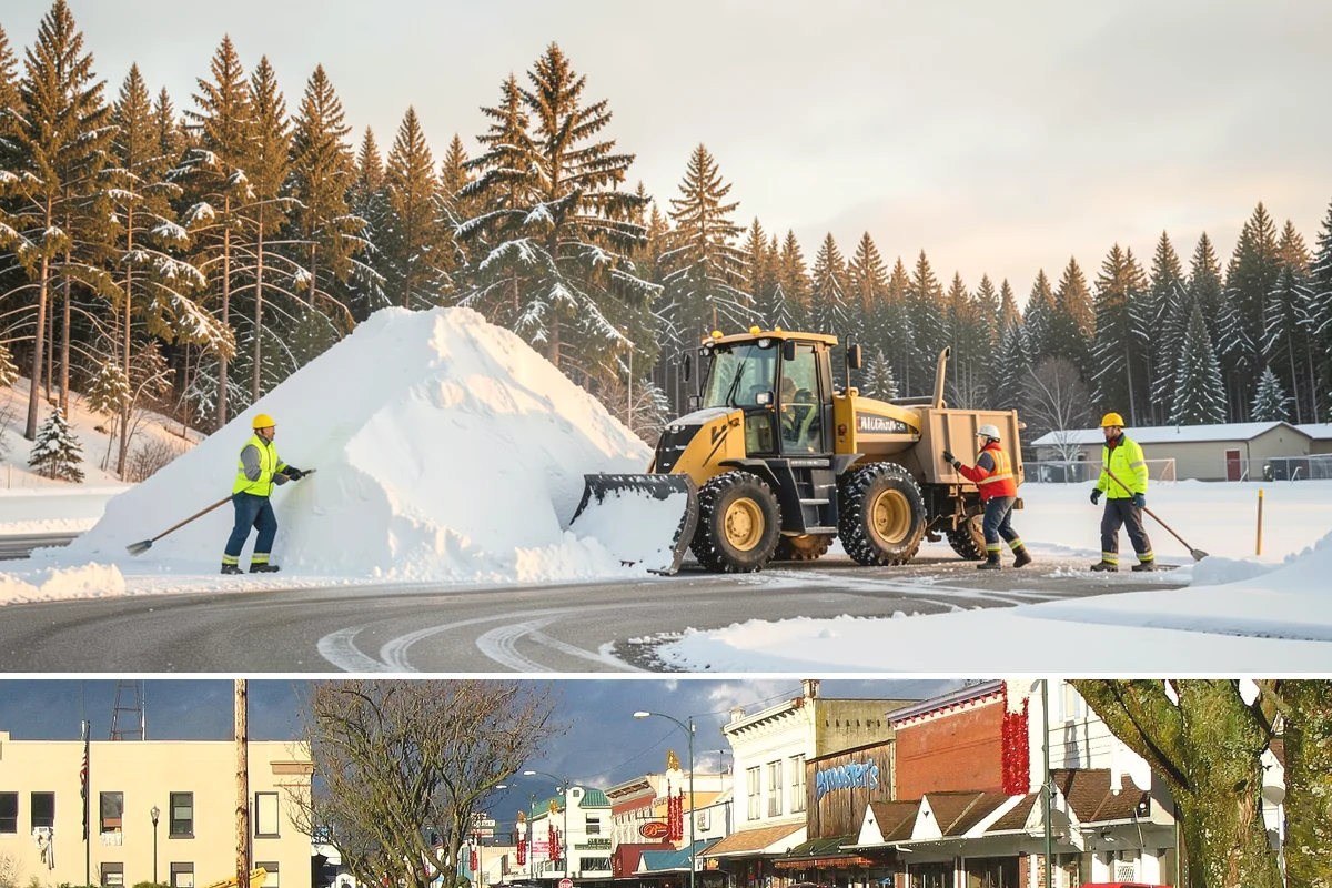 Transit Center Snow Removal in Arlington, Snohomish County, WA - Transit demand peaks December through February around morning-rush freeze conditions.