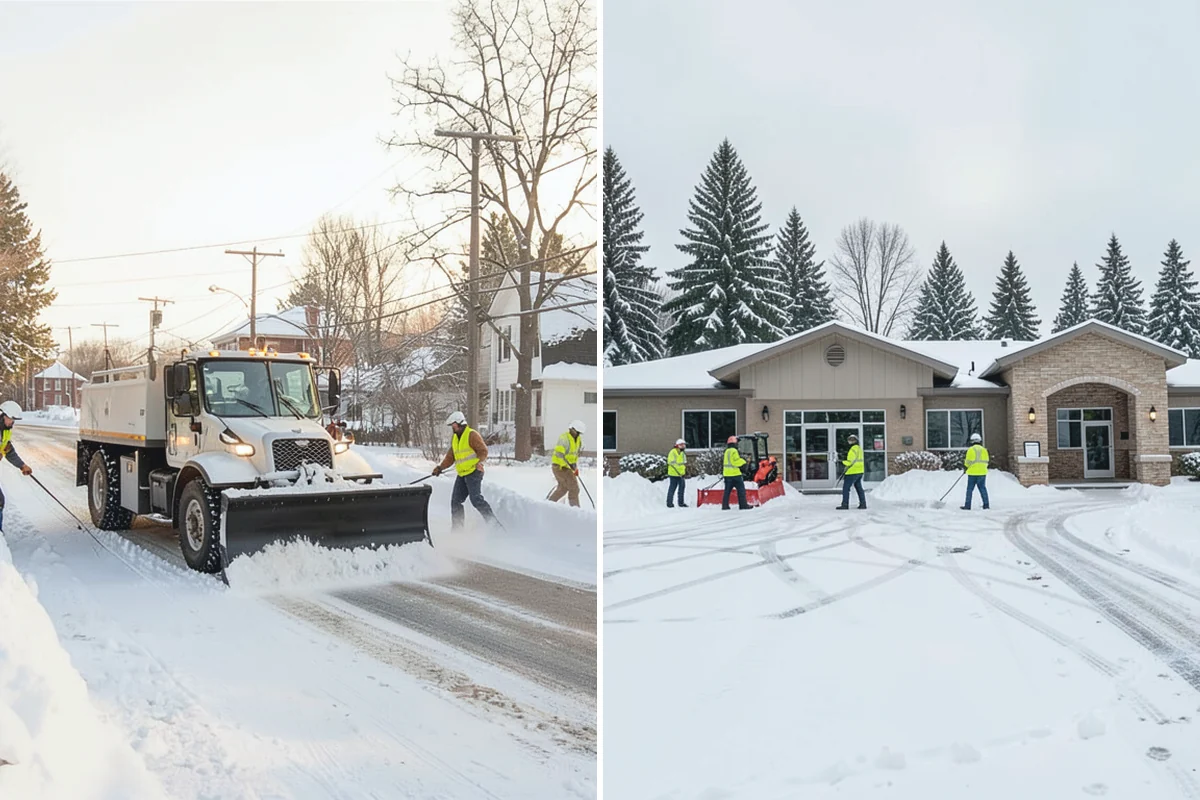 Transit Center Snow Removal in Auburn, King County, WA - Map bus bays, boarding islands, and rider walkways