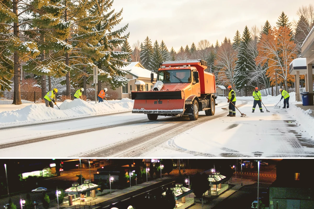 Transit Center Snow Removal in Auburn, King County, WA - Transit demand peaks December through February around morning-rush freeze conditions.