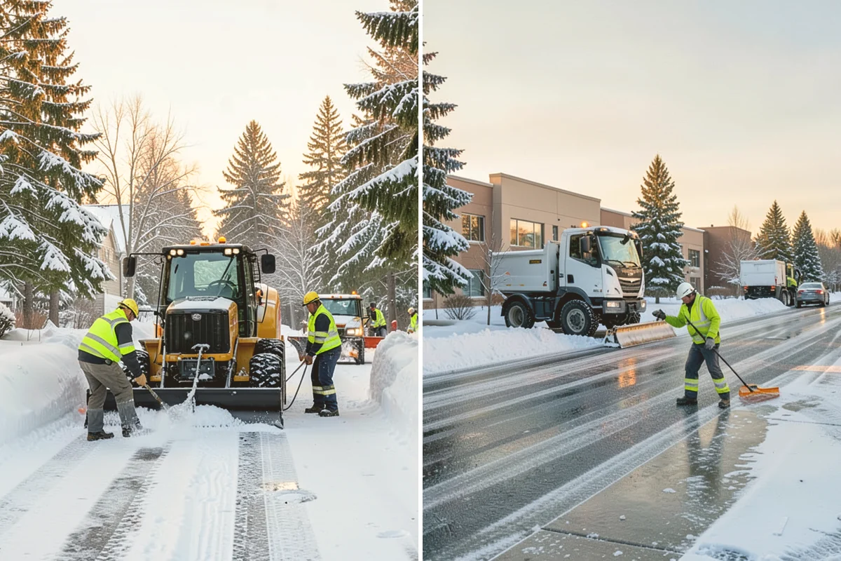 Transit Center Snow Removal in Bellevue, King County, WA - Map bus bays, boarding islands, and rider walkways