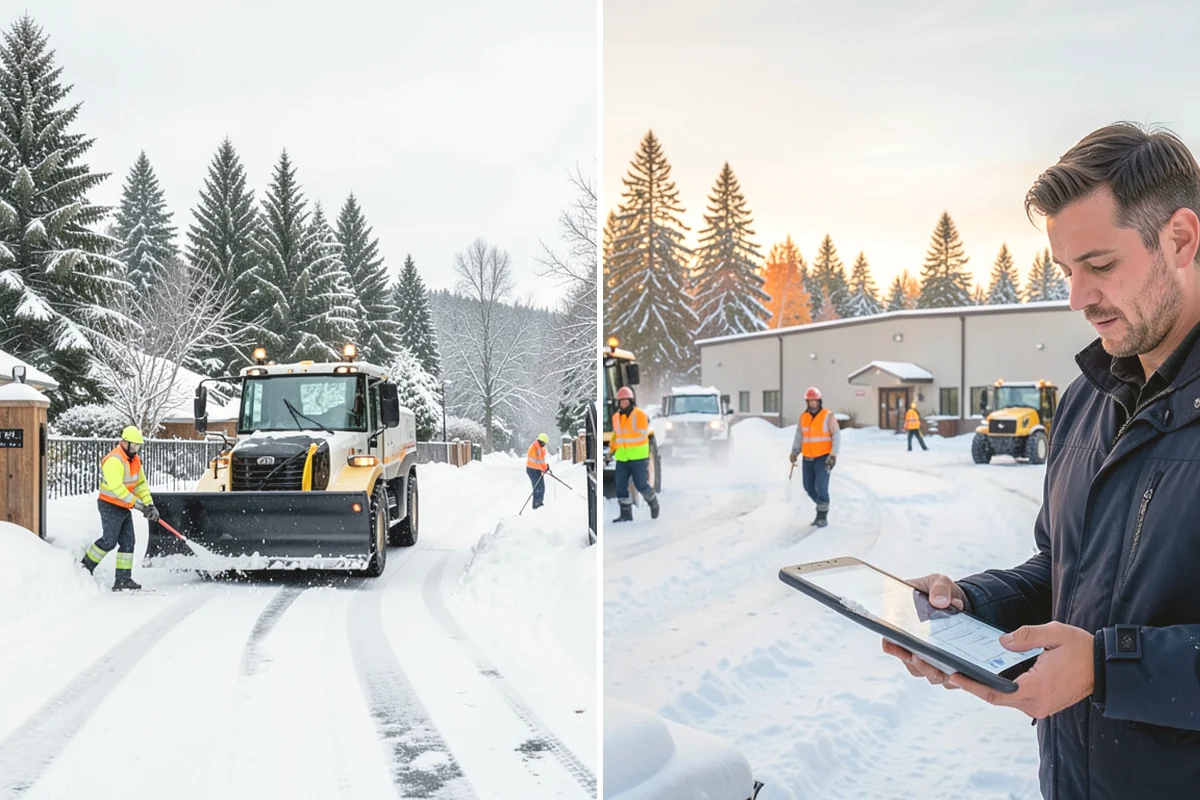 Transit Center Snow Removal in Black Diamond, King County, WA - Map bus bays, boarding islands, and rider walkways