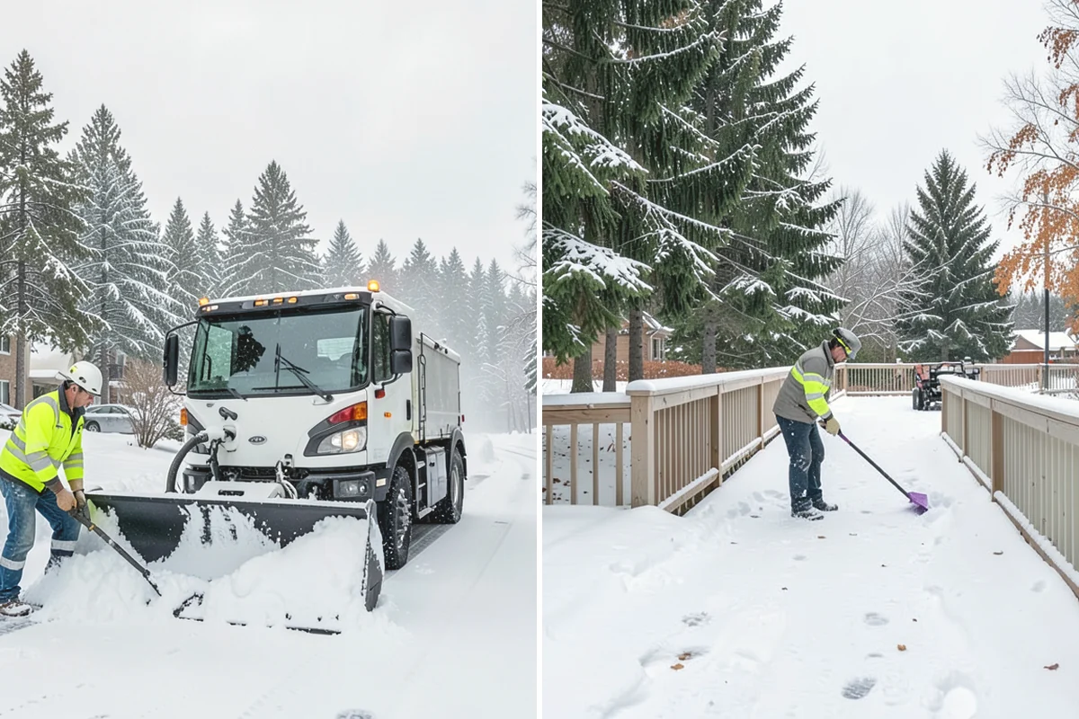 Transit Center Snow Removal in Burlington, Skagit County, WA - Map bus bays, boarding islands, and rider walkways