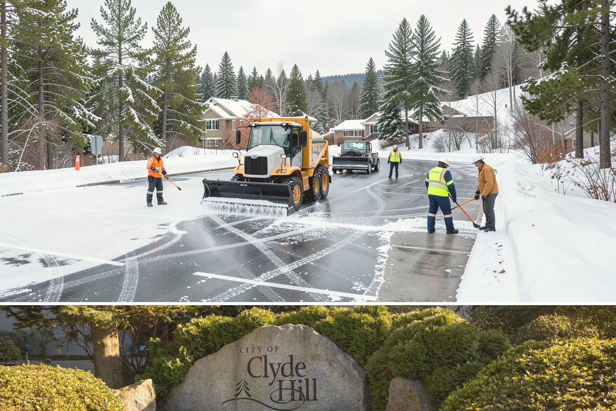 Transit Center Snow Removal in Clyde Hill, King County, WA - Transit demand peaks December through February around morning-rush freeze conditions.