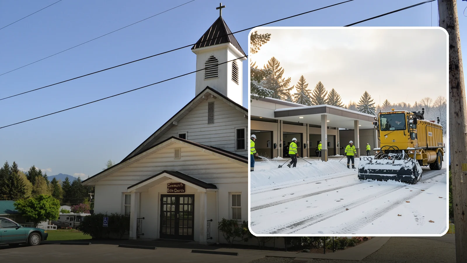 Transit Center Snow Removal in Concrete, Skagit County, WA - Keep buses loading and riders safe by clearing transit bays, boarding platforms, and passenger walkways before the morning...