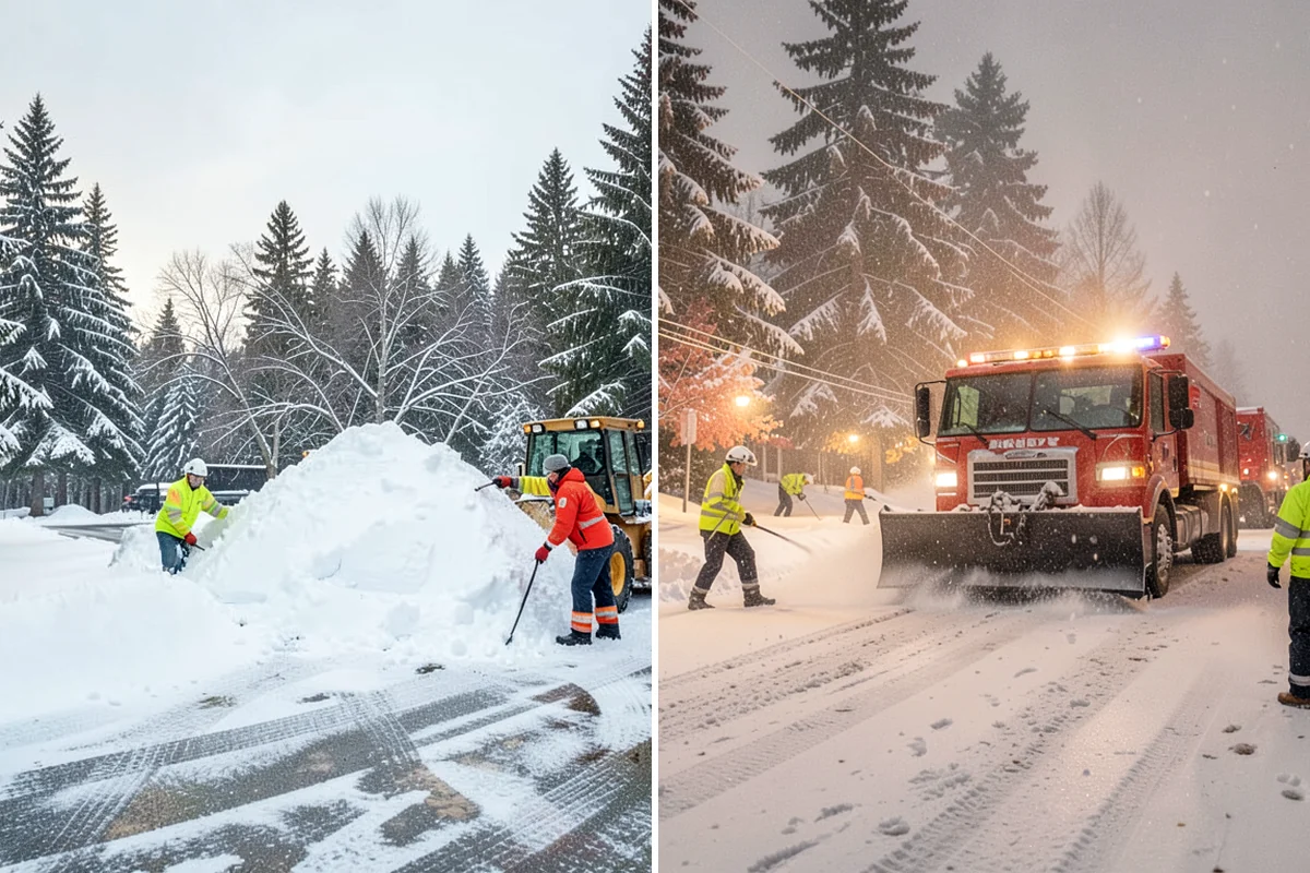 Transit Center Snow Removal in Concrete, Skagit County, WA - Map bus bays, boarding islands, and rider walkways