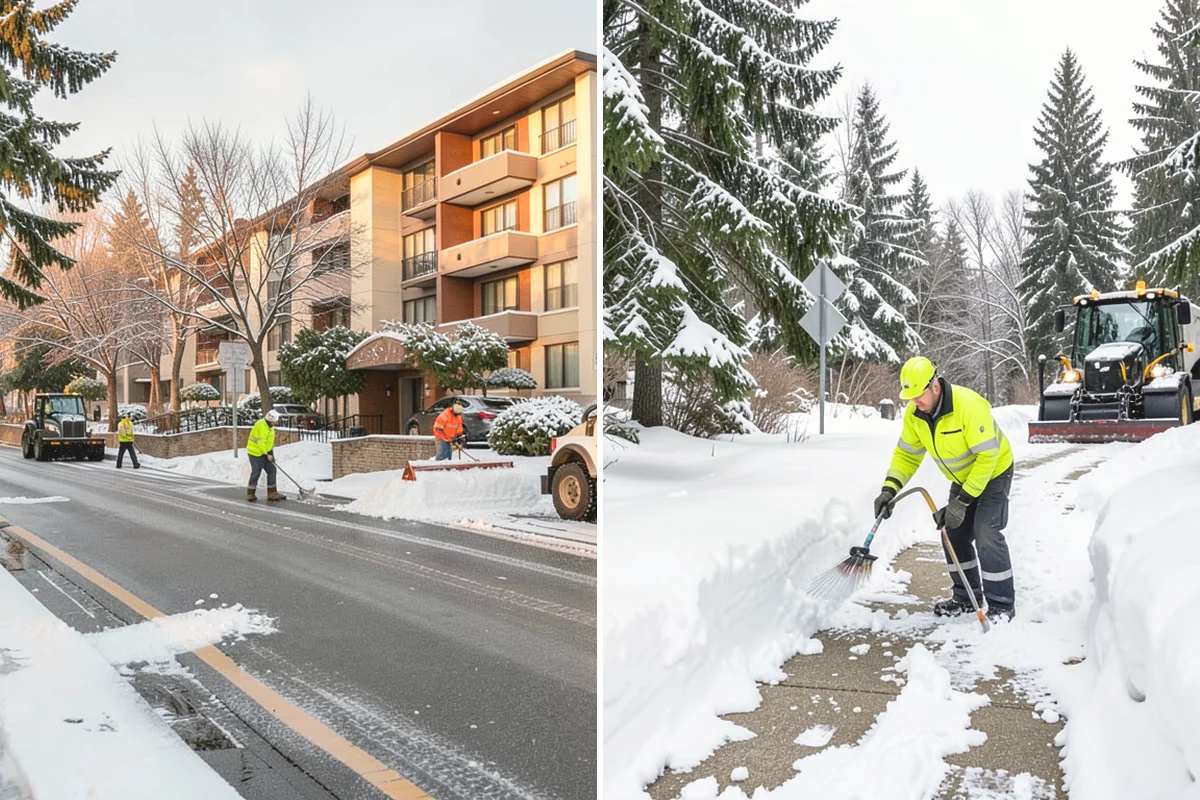 Transit Center Snow Removal in Covington, King County, WA - Map bus bays, boarding islands, and rider walkways